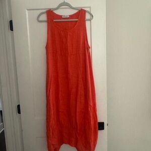 Sleeveless Italian Red Dress